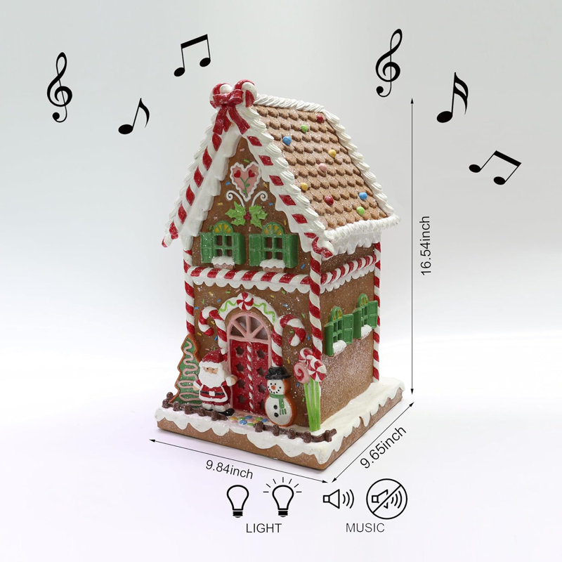 Orders Pre Lit 5 piece Gingerbread Village